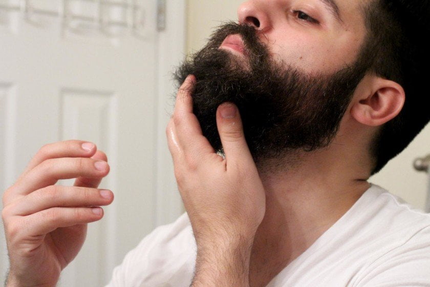 Результат использования спрея для роста бороды