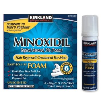 Пена для роста бороды Minoxidil Kirkland Foam 5% упаковка на 1 месяц
